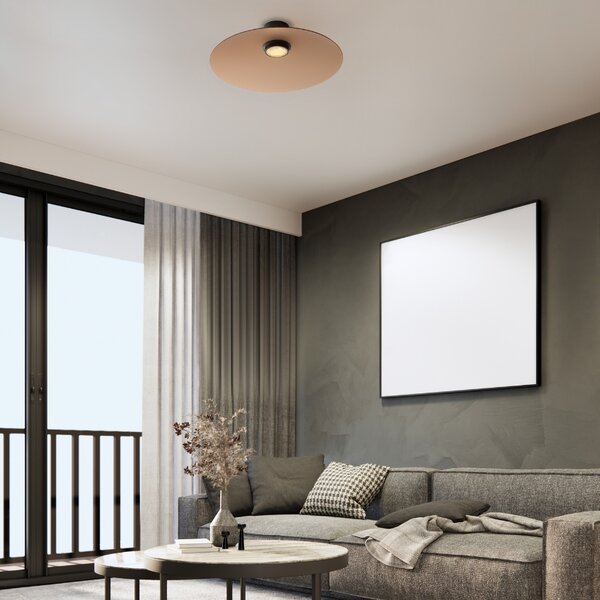 Hnědé skleněné stropní LED světlo Nova Luce Polifemo 60 cm