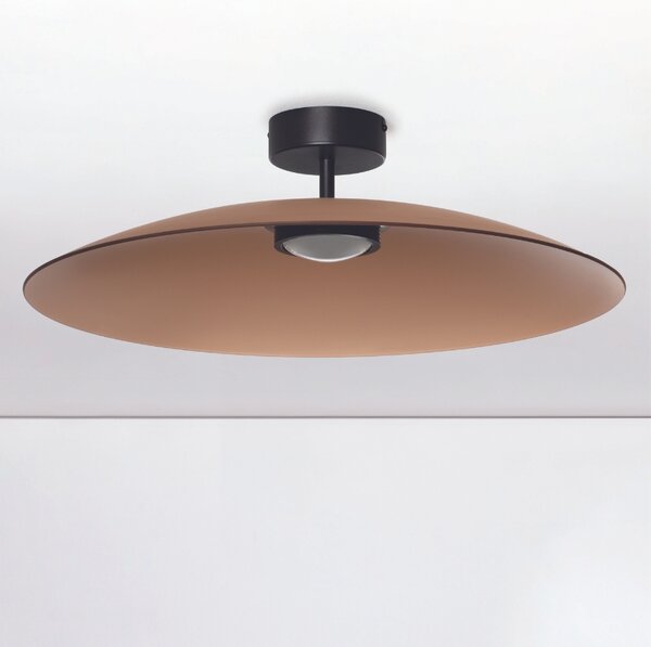 Hnědé skleněné stropní LED světlo Nova Luce Polifemo 60 cm