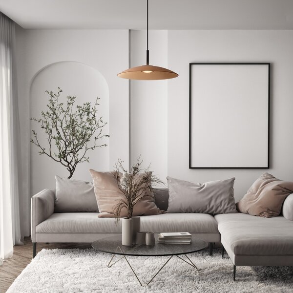 -25 % Dny MOMENTI– Hnědé skleněné závěsné LED světlo Nova Luce Polifemo 40 cm