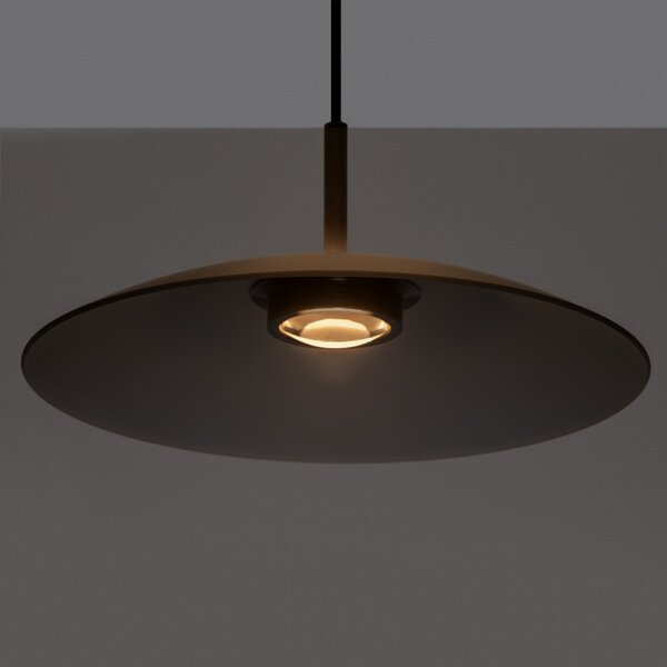 Kouřově šedé skleněné závěsné LED světlo Nova Luce Polifemo 40 cm