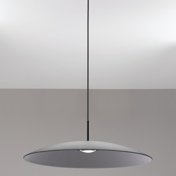 Kouřově šedé skleněné závěsné LED světlo Nova Luce Polifemo 60 cm