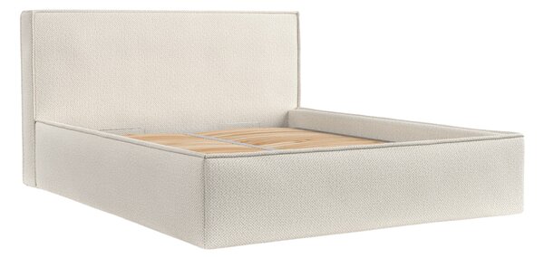 Maison de Rêve Béžová čalouněná dvoulůžková postel LOUNGE L 160 x 200 cm s úložným prostorem