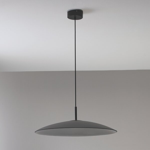 Kouřově šedé skleněné závěsné LED světlo Nova Luce Polifemo 60 cm