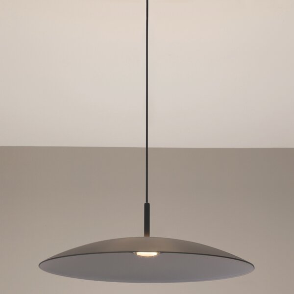 Kouřově šedé skleněné závěsné LED světlo Nova Luce Polifemo 60 cm