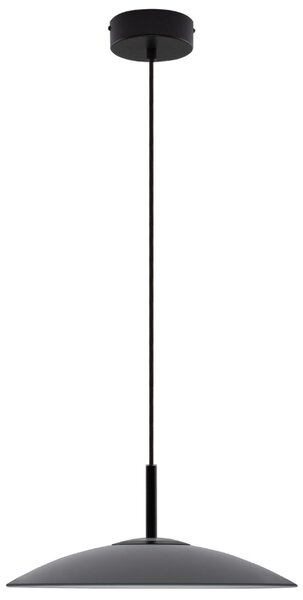 Kouřově šedé skleněné závěsné LED světlo Nova Luce Polifemo 40 cm