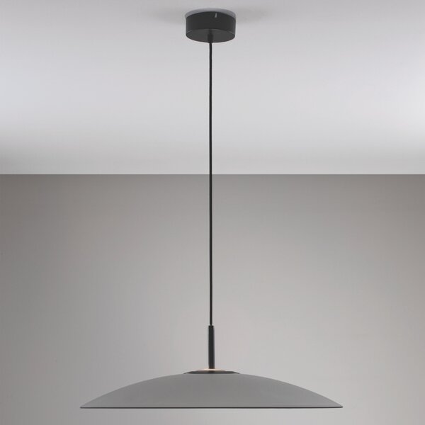 Kouřově šedé skleněné závěsné LED světlo Nova Luce Polifemo 60 cm