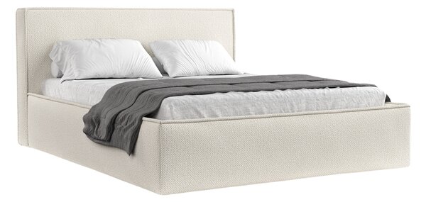 Maison de Rêve Béžová čalouněná dvoulůžková postel LOUNGE L 160 x 200 cm s úložným prostorem