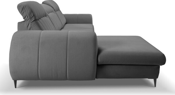 Rohová sedací souprava Baionic (šedá) (L). Akce -26%