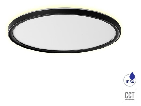 CORDIA stropní svítidlo LED 18W 1620lm 3000K-6000K 29,5cm, IP54 kulaté, černé