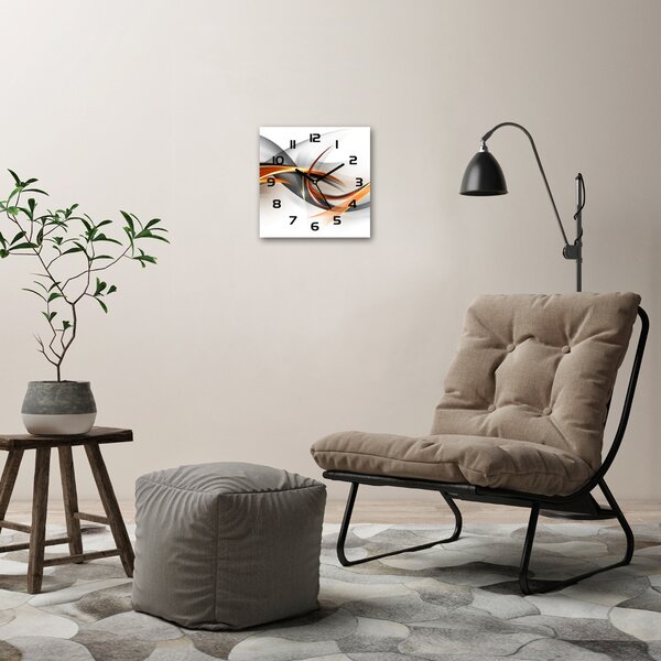 Skleněné hodiny na stěnu Abstrakce vlna pl_zsk_30x30_c-f_76641180