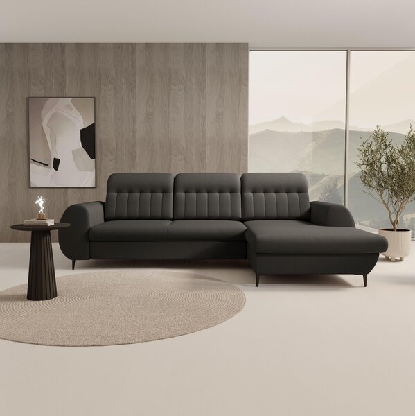 Rohová sedací souprava Bionic (šedá) (P). Akce -26%