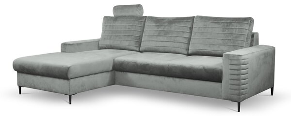 Rohová sedací souprava Coleen (šedá) (L). Akce -24%