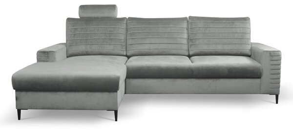 Rohová sedací souprava Coleen (šedá) (L). Akce -24%