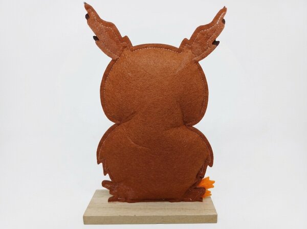 Podzimní dekorace na podstavci OWLIE 25 cm, tmavě hnědá