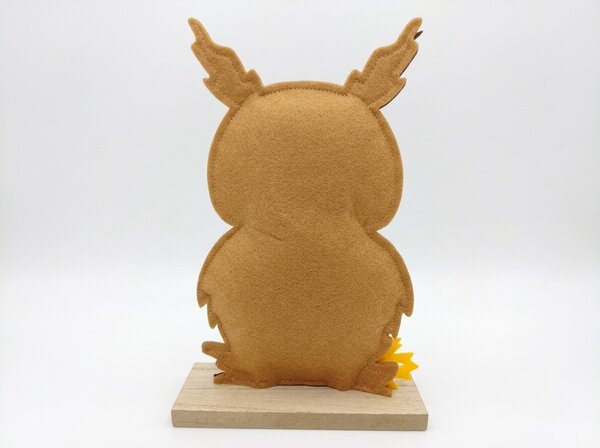 Podzimní dekorace na podstavci OWLIE 25 cm, světle hnědá