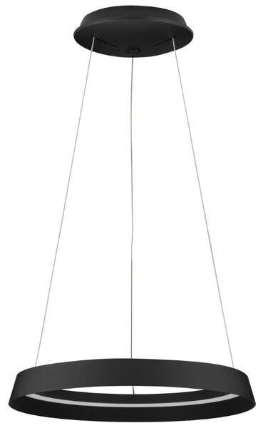 Černé kovové závěsné LED světlo Nova Luce Ormi 45 cm