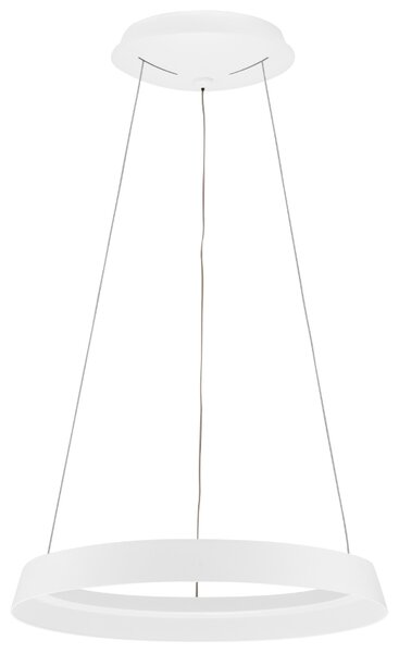 Bílé kovové závěsné LED světlo Nova Luce Ormi 45 cm