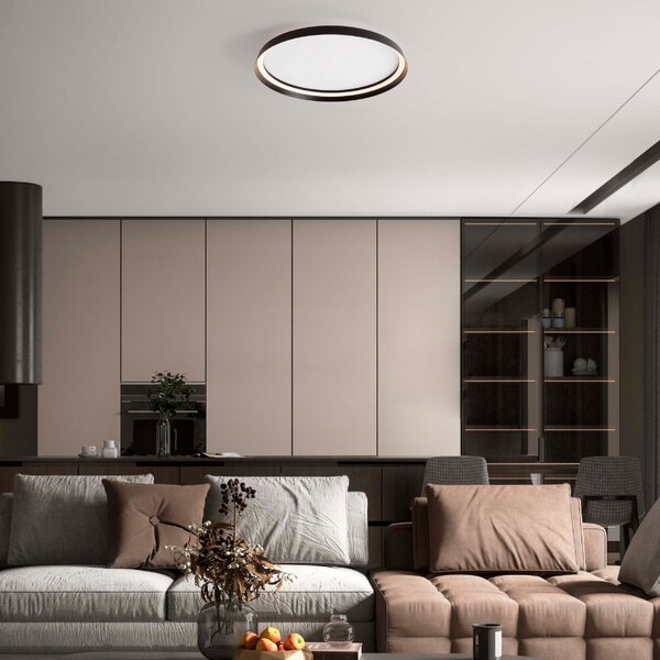 Černé kovové stropní LED světlo Nova Luce Ormi 60 cm