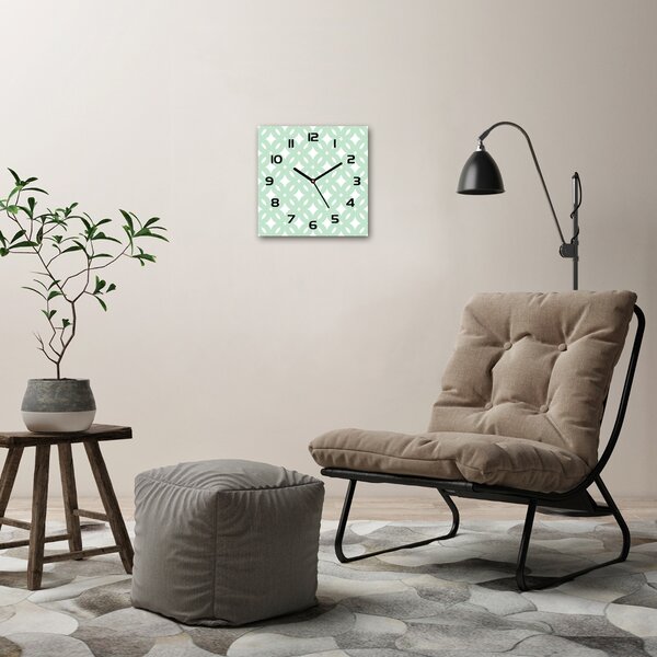 Skleněné hodiny na stěnu Geometrické pozadí pl_zsk_30x30_c-f_78520570