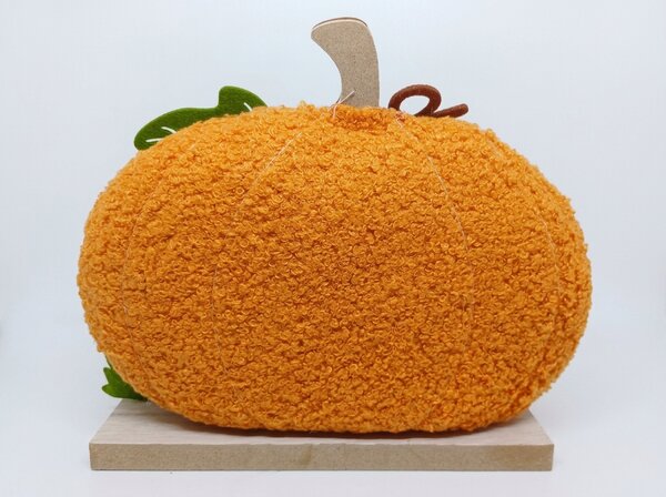 Podzimní dekorace na podstavci PUMPKIE 18 cm, oranžová