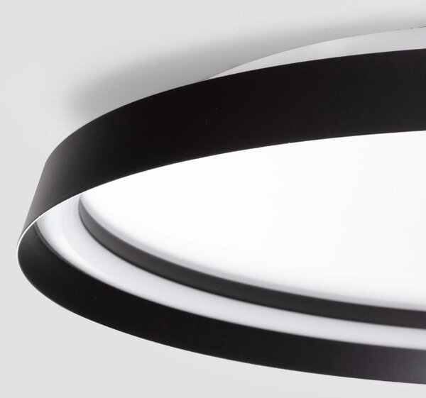 Černé kovové stropní LED světlo Nova Luce Ormi 60 cm