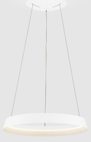 Bílé kovové závěsné LED světlo Nova Luce Ormi 45 cm
