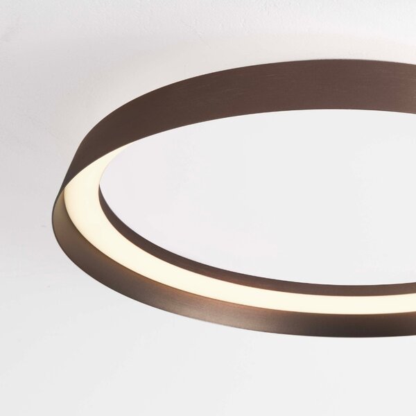Hnědé kovové stropní LED světlo Nova Luce Ormi 45 cm
