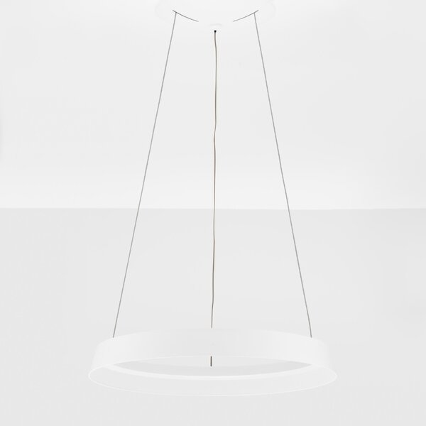 Bílé kovové závěsné LED světlo Nova Luce Ormi 45 cm
