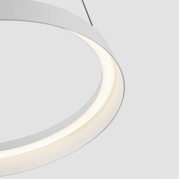 Bílé kovové závěsné LED světlo Nova Luce Ormi 45 cm