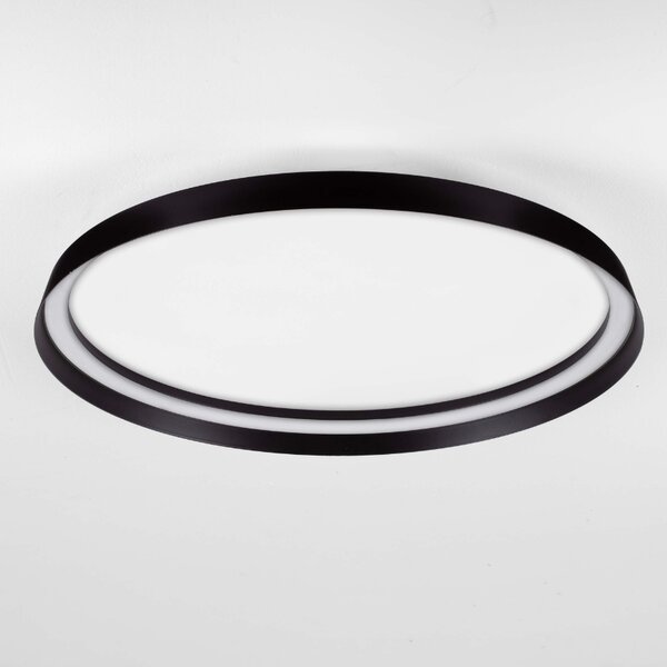 Černé kovové stropní LED světlo Nova Luce Ormi 60 cm