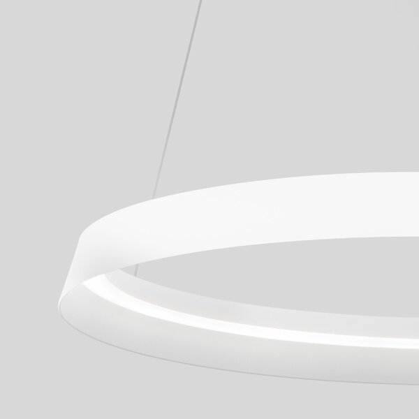 Bílé kovové závěsné LED světlo Nova Luce Ormi 60 cm