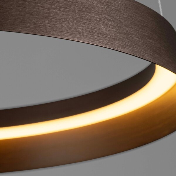-25 % Dny MOMENTI– Hnědé kovové závěsné LED světlo Nova Luce Ormi 45 cm