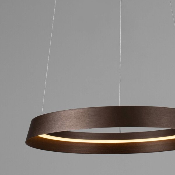 -25 % Dny MOMENTI– Hnědé kovové závěsné LED světlo Nova Luce Ormi 45 cm