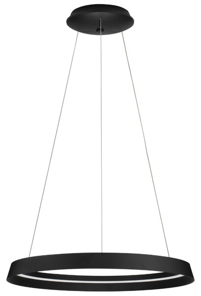Černé kovové závěsné LED světlo Nova Luce Ormi 60 cm