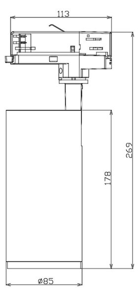 IMPR 707240 Deko-Light 3-fázové bodové svítidlo - Lucea 15 Tilt, 15 W, DALI, 2700 K, bílá