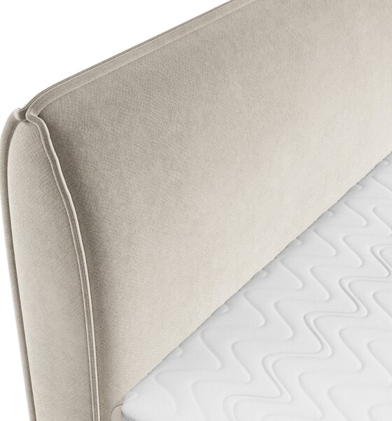 Maison de Rêve Béžová sametová postel boxspring OFFO 160 x 200 cm
