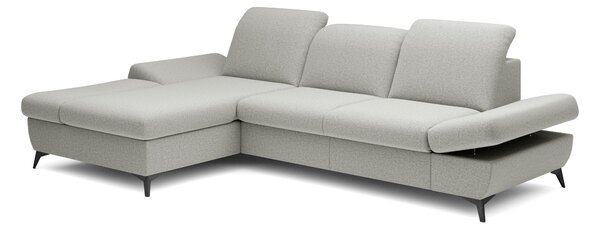 Rohová sedací souprava Harpie (platinová) (L). Akce -24%