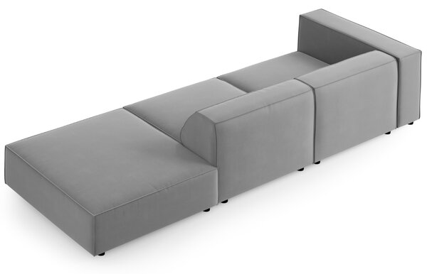 -25 % Dny MOMENTI– Cosmopolitan Design Sametová pohovka Arendal 262 cm, pravá