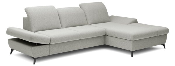 Rohová sedací souprava Harpie (platinová) (P). Akce -24%
