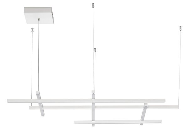 Bílé kovové závěsné LED světlo Nova Luce Pace 102 cm