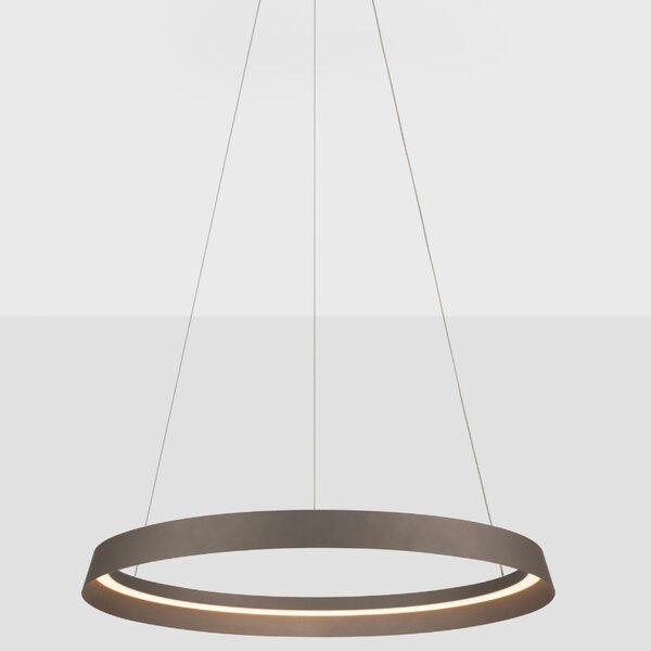 Hnědé kovové závěsné LED světlo Nova Luce Ormi 60 cm