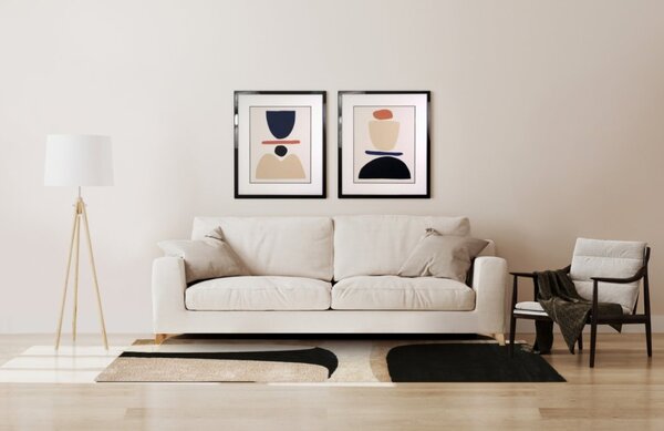Fargotex Béžovo-černý koberec Jazz 160 x 230 cm