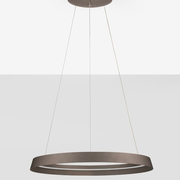 Hnědé kovové závěsné LED světlo Nova Luce Ormi 60 cm