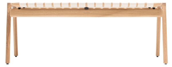 -25 % Dny MOMENTI– Gazzda Bílá dubová lavice Klupa 120 cm s výpletem