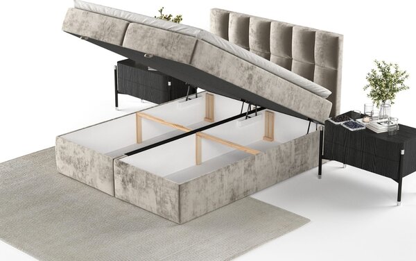 Maison de Rêve Béžová čalouněná postel ESSENCE 180 x 200 cm, boxspring
