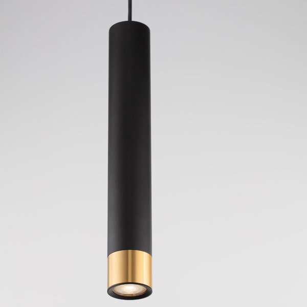 Černo-zlaté kovové závěsné světlo Nova Luce Picto 6 cm