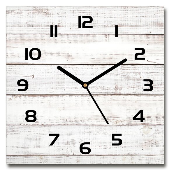 Skleněné hodiny na stěnu Dřevěná stěna pl_zsk_30x30_c-f_85286701