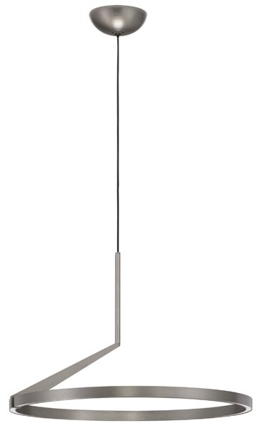 Stříbrnošedé kovové závěsné LED světlo Nova Luce Tilia 60 cm