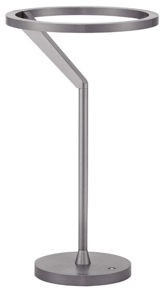 Stříbrnošedá kovová stolní LED lampa Nova Luce Tilia