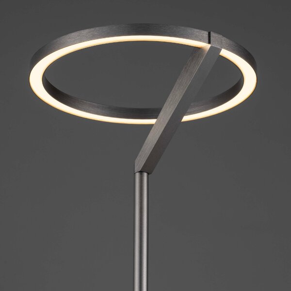 Stříbrnošedá kovová stolní LED lampa Nova Luce Tilia